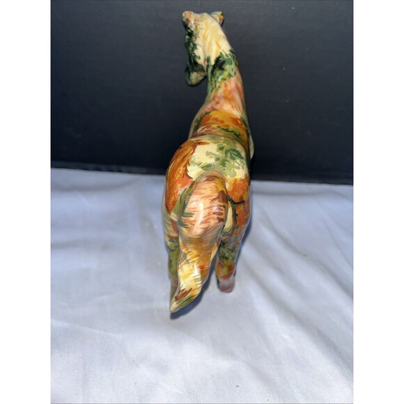 Horse Statue covered With Forest/Nature  Scene fabric decoupage - Picture 5 of 6